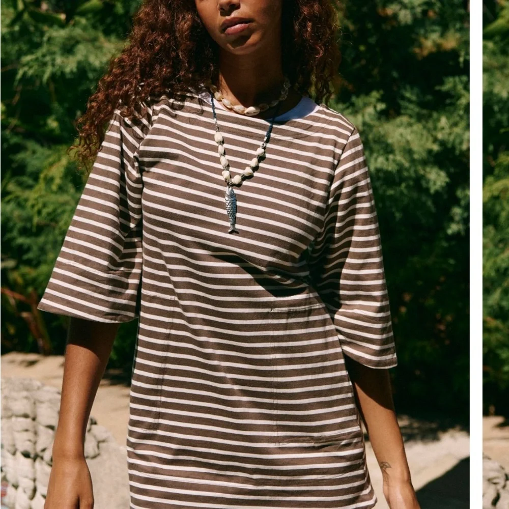 Free People Charlie red and White Striped Mini Dress - Picture 2 of 3